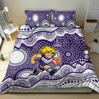 Fremantle Dockers Bedding Set Aboriginal Dot Pattern - Football Mascot Heritage Pride