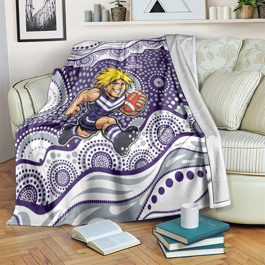 Fremantle Dockers Blanket Aboriginal Dot Pattern - Football Mascot Heritage Pride