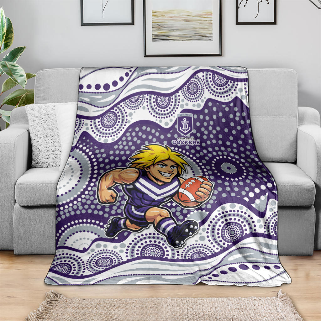 Fremantle Dockers Blanket Aboriginal Dot Pattern - Football Mascot Heritage Pride