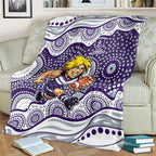 Fremantle Dockers Blanket Aboriginal Dot Pattern - Football Mascot Heritage Pride