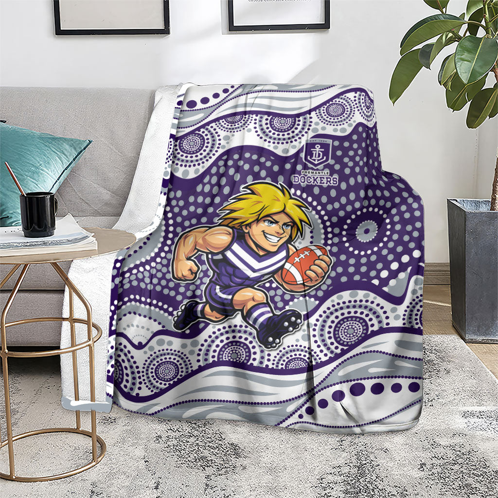 Fremantle Dockers Blanket Aboriginal Dot Pattern - Football Mascot Heritage Pride