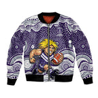 Fremantle Dockers Bomber Jacket Aboriginal Dot Pattern - Football Mascot Heritage Pride