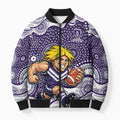 Fremantle Dockers Bomber Puffer Jacket Aboriginal Dot Pattern - Football Mascot Heritage Pride