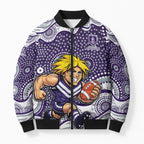 Fremantle Dockers Bomber Puffer Jacket Aboriginal Dot Pattern - Football Mascot Heritage Pride
