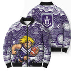 Fremantle Dockers Bomber Puffer Jacket Aboriginal Dot Pattern - Football Mascot Heritage Pride