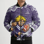 Fremantle Dockers Bomber Puffer Jacket Aboriginal Dot Pattern - Football Mascot Heritage Pride