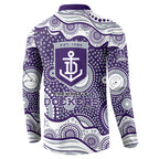 Fremantle Dockers Button Sweatshirt Aboriginal Dot Pattern - Football Mascot Heritage Pride