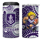 Fremantle Dockers 4 in 1 Can Cooler Tumbler Aboriginal Dot Pattern - Football Mascot Heritage Pride