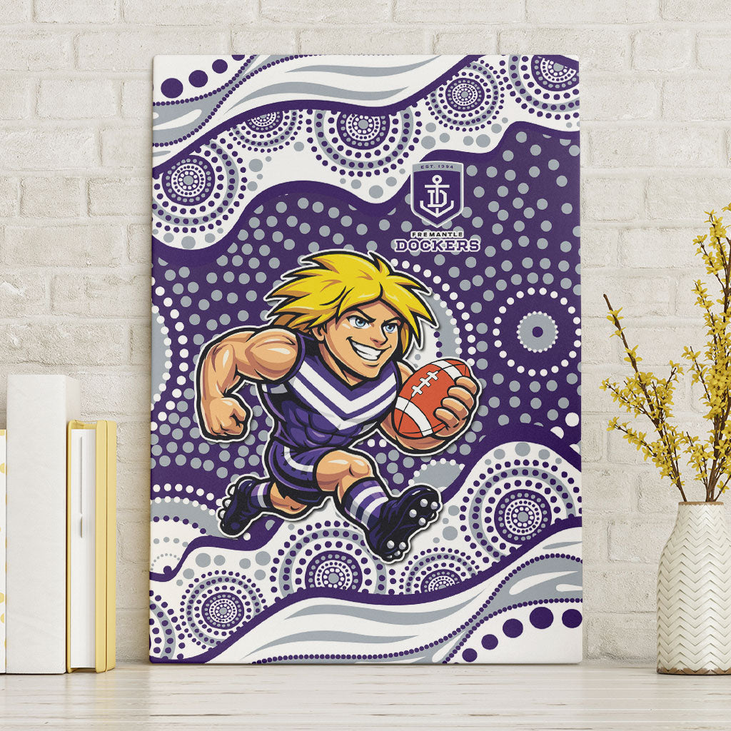 Fremantle Dockers Canvas Wall Art Aboriginal Dot Pattern - Football Mascot Heritage Pride