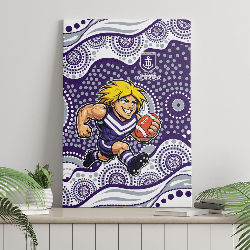 Fremantle Dockers Canvas Wall Art Aboriginal Dot Pattern - Football Mascot Heritage Pride