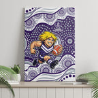 Fremantle Dockers Canvas Wall Art Aboriginal Dot Pattern - Football Mascot Heritage Pride