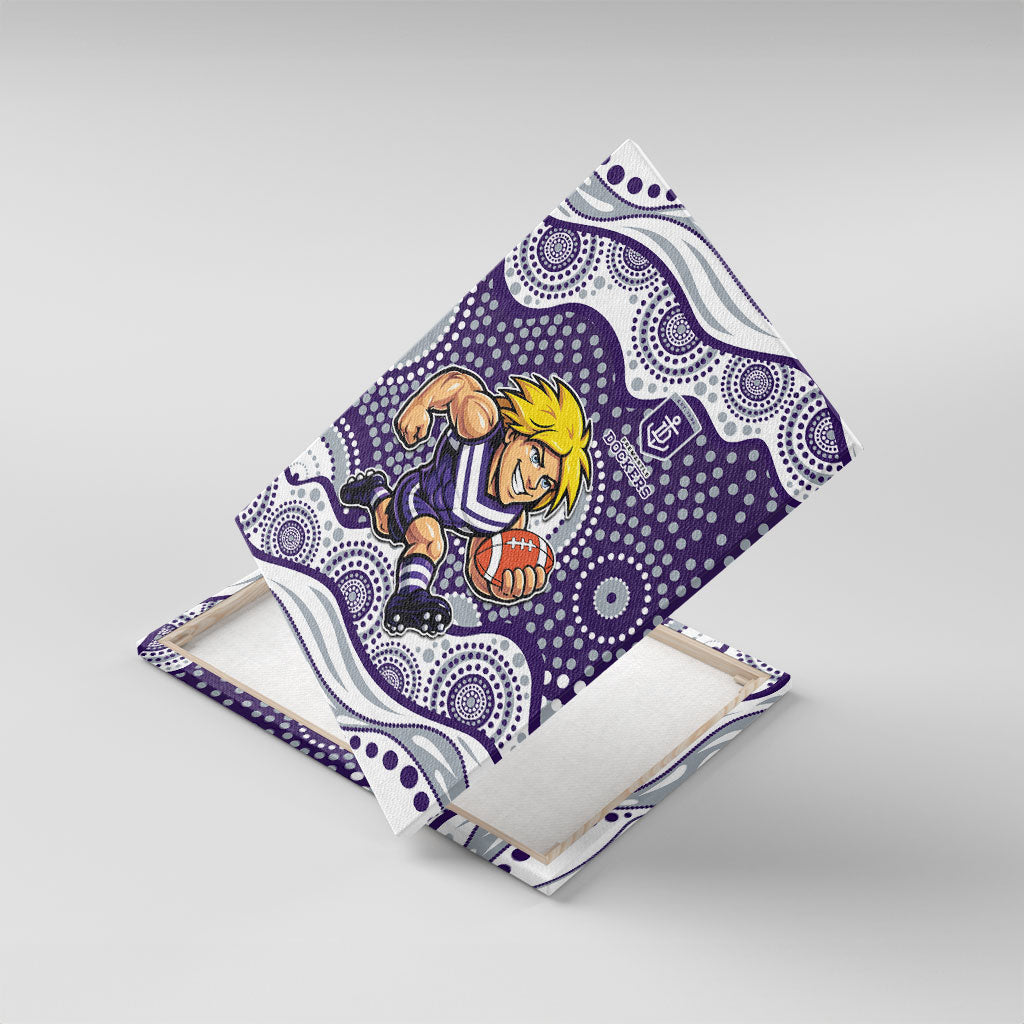 Fremantle Dockers Canvas Wall Art Aboriginal Dot Pattern - Football Mascot Heritage Pride