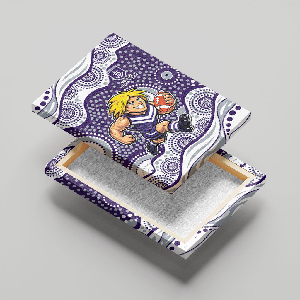 Fremantle Dockers Canvas Wall Art Aboriginal Dot Pattern - Football Mascot Heritage Pride