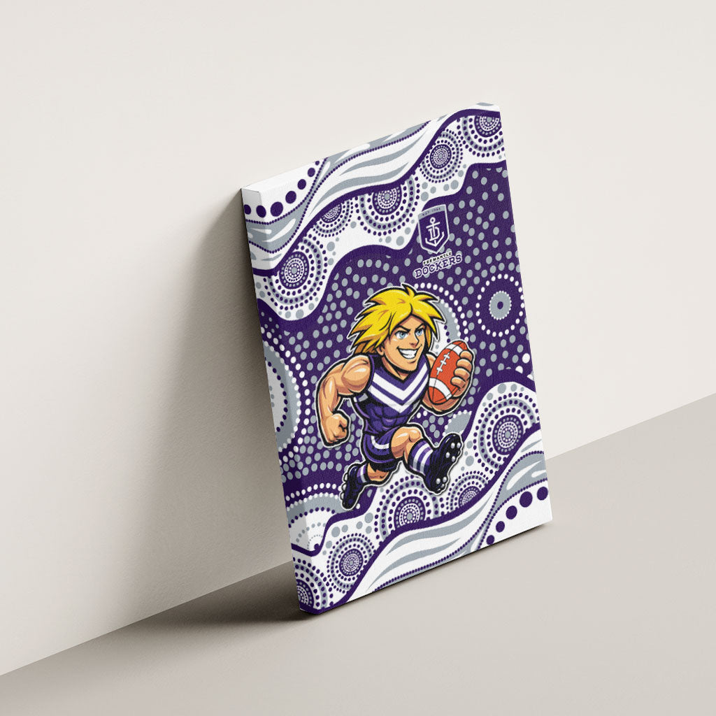 Fremantle Dockers Canvas Wall Art Aboriginal Dot Pattern - Football Mascot Heritage Pride