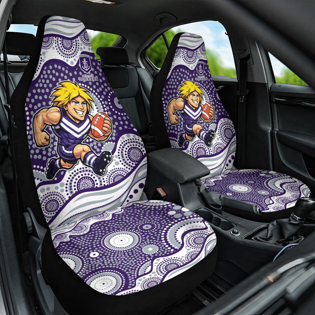 Fremantle Dockers Car Seat Cover Aboriginal Dot Pattern - Football Mascot Heritage Pride