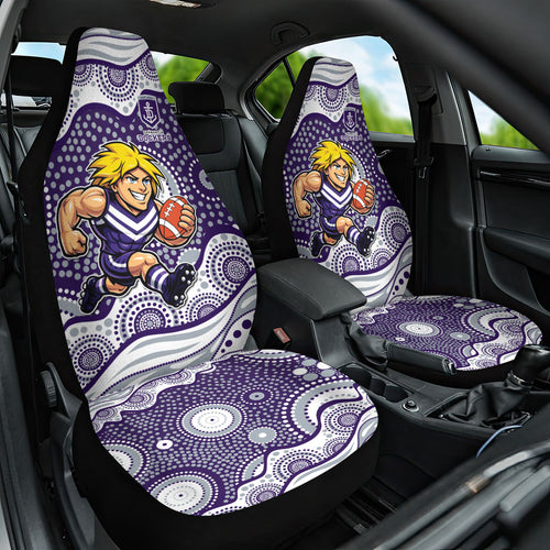 Fremantle Dockers Car Seat Cover Aboriginal Dot Pattern - Football Mascot Heritage Pride