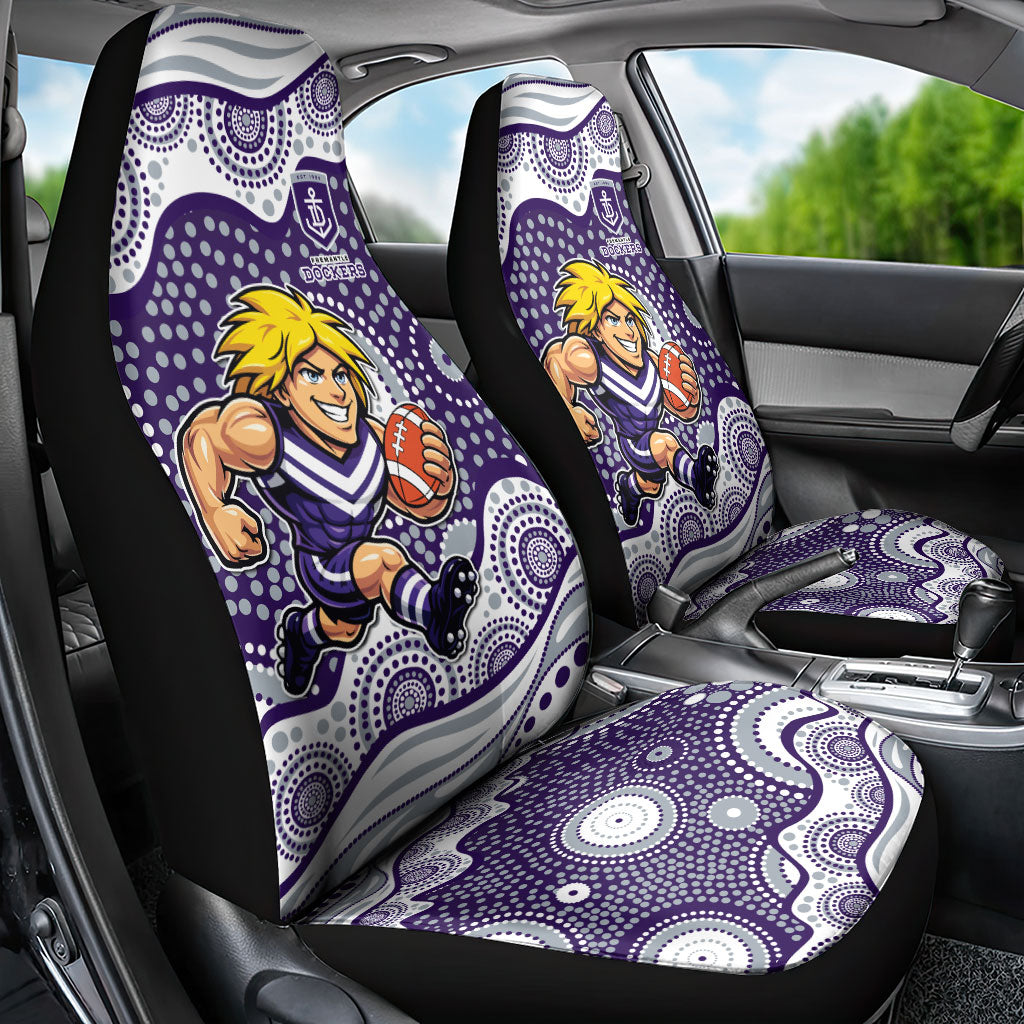 Fremantle Dockers Car Seat Cover Aboriginal Dot Pattern - Football Mascot Heritage Pride