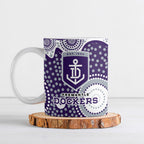 Fremantle Dockers Ceramic Mug Aboriginal Dot Pattern - Football Mascot Heritage Pride