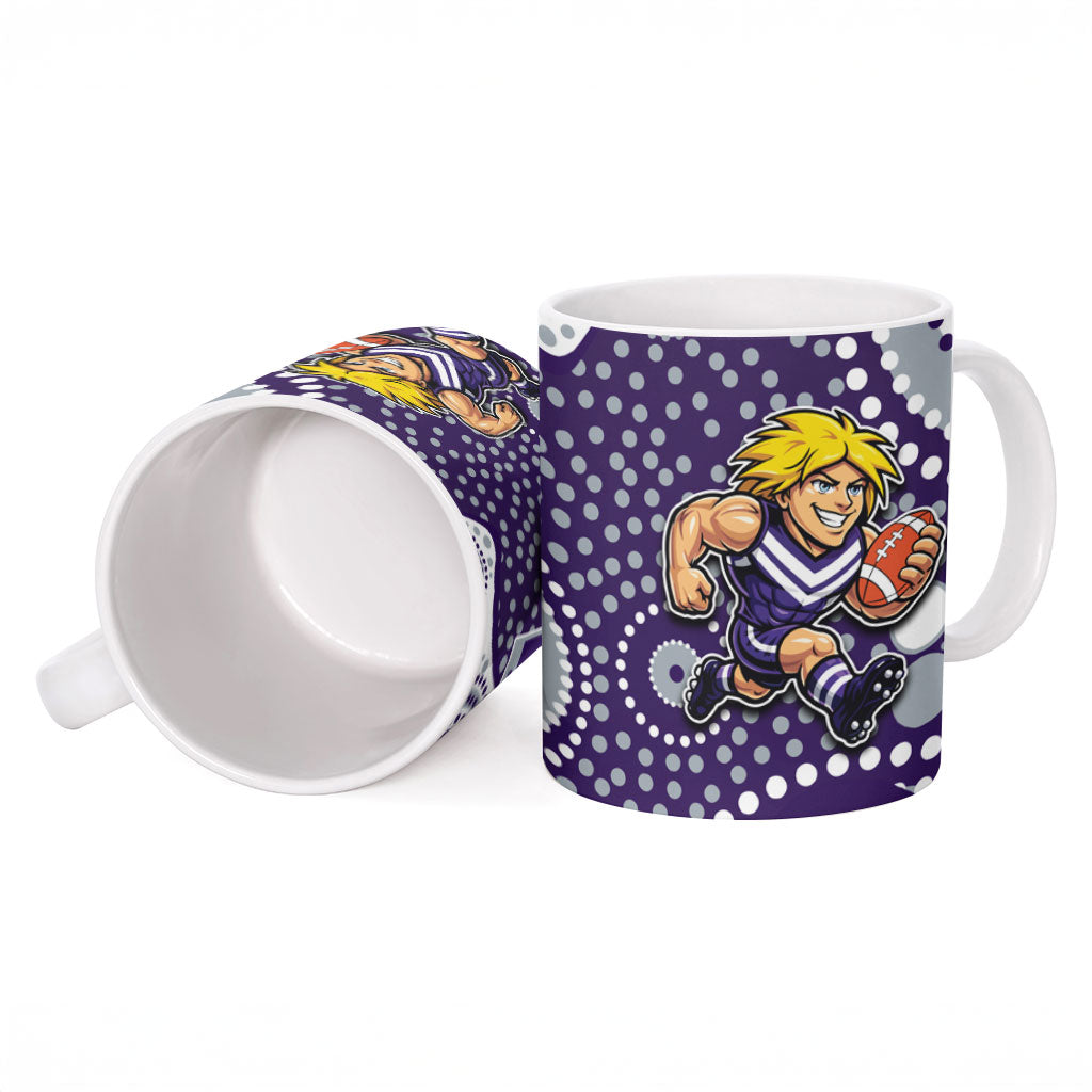 Fremantle Dockers Ceramic Mug Aboriginal Dot Pattern - Football Mascot Heritage Pride