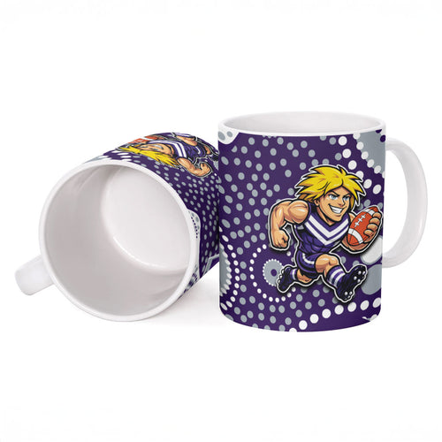 Fremantle Dockers Ceramic Mug Aboriginal Dot Pattern - Football Mascot Heritage Pride