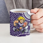 Fremantle Dockers Ceramic Mug Aboriginal Dot Pattern - Football Mascot Heritage Pride