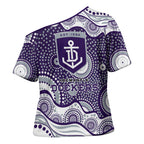 Fremantle Dockers Cross Shoulder Shirt Aboriginal Dot Pattern - Football Mascot Heritage Pride