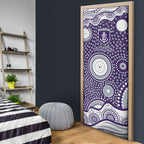 Fremantle Dockers Door Cover Aboriginal Dot Pattern - Football Mascot Heritage Pride
