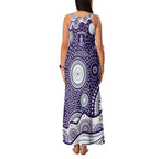 Fremantle Dockers Family Matching Tank Maxi Dress and Hawaiian Shirt Aboriginal Dot Pattern - Football Mascot Heritage Pride