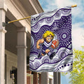 Fremantle Dockers Garden Flag Aboriginal Dot Pattern - Football Mascot Heritage Pride
