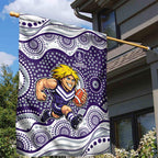 Fremantle Dockers Garden Flag Aboriginal Dot Pattern - Football Mascot Heritage Pride