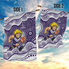 Fremantle Dockers Garden Flag Aboriginal Dot Pattern - Football Mascot Heritage Pride