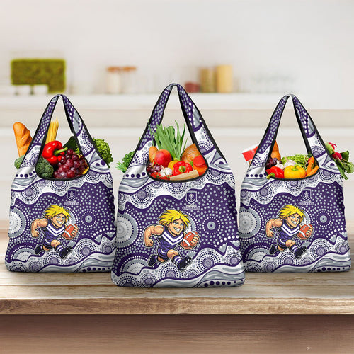 Fremantle Dockers Grocery Bag Aboriginal Dot Pattern - Football Mascot Heritage Pride