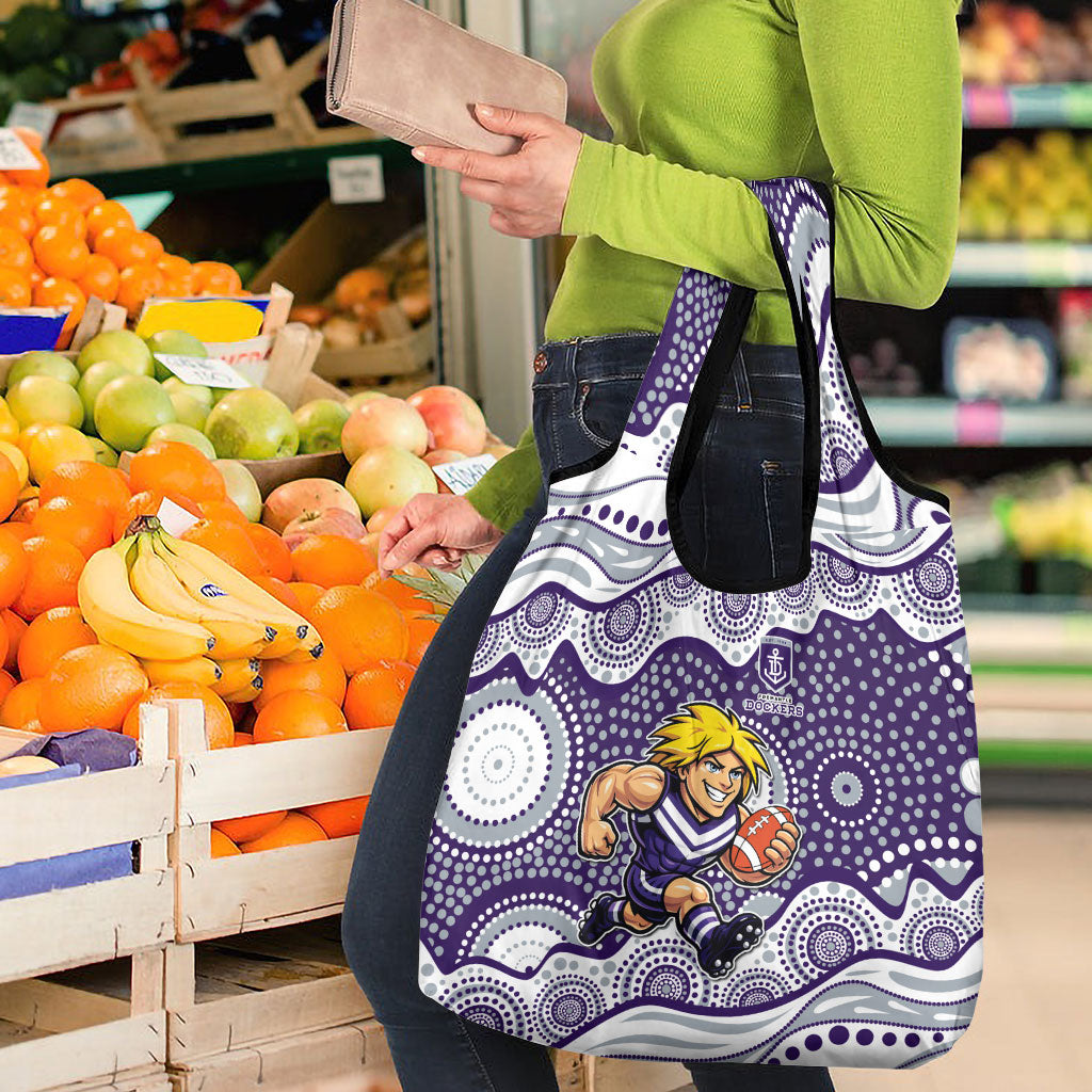 Fremantle Dockers Grocery Bag Aboriginal Dot Pattern - Football Mascot Heritage Pride