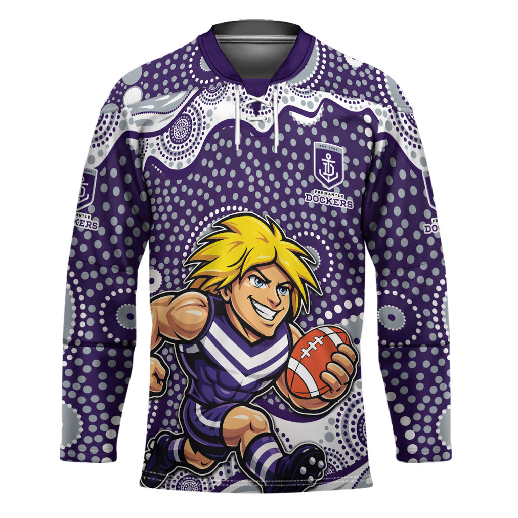 Fremantle Dockers Hockey Jersey Aboriginal Dot Pattern - Football Mascot Heritage Pride