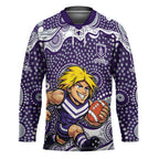 Fremantle Dockers Hockey Jersey Aboriginal Dot Pattern - Football Mascot Heritage Pride