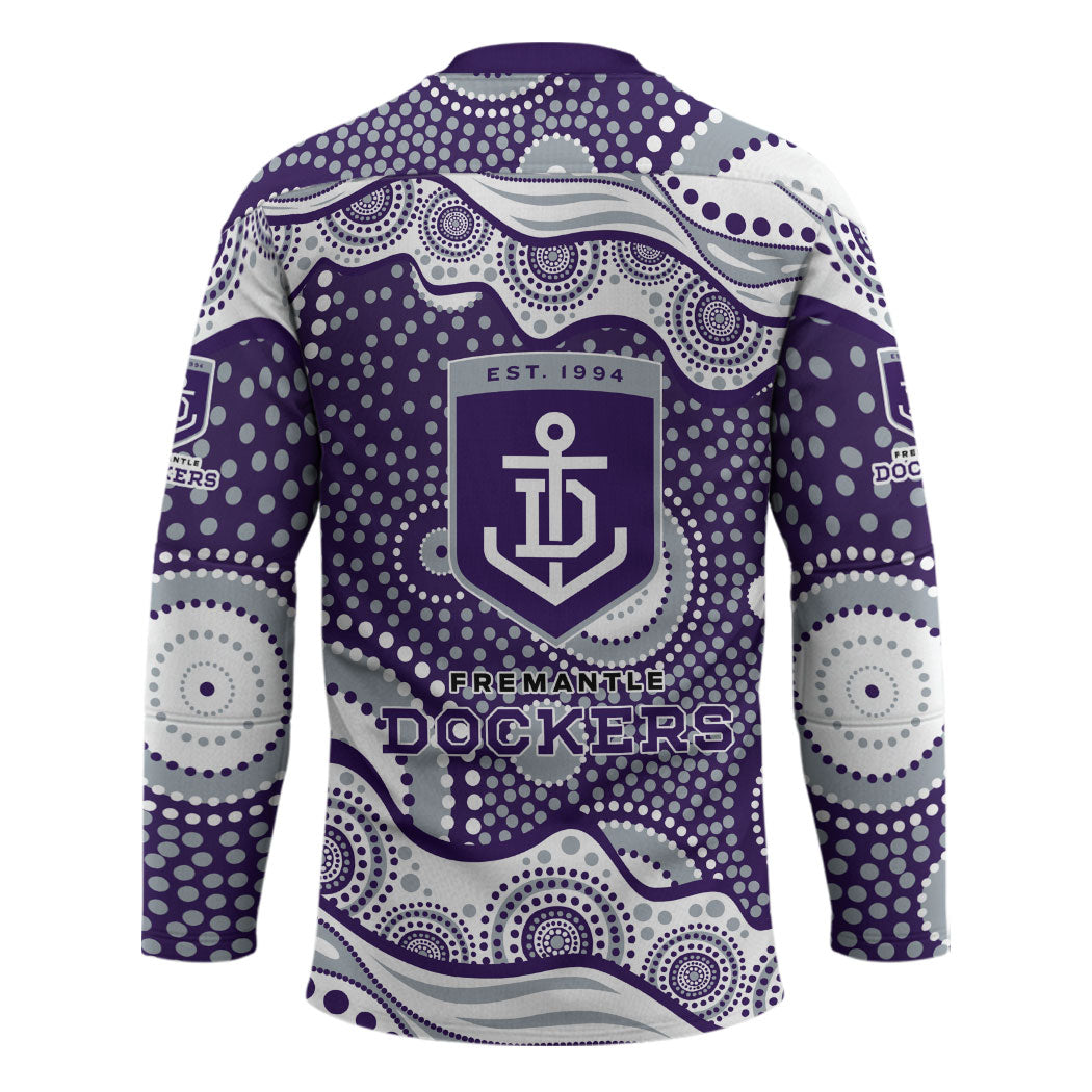 Fremantle Dockers Hockey Jersey Aboriginal Dot Pattern - Football Mascot Heritage Pride