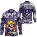 Fremantle Dockers Hockey Jersey Aboriginal Dot Pattern - Football Mascot Heritage Pride