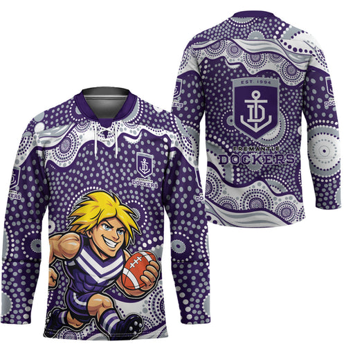 Fremantle Dockers Hockey Jersey Aboriginal Dot Pattern - Football Mascot Heritage Pride