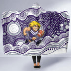 Fremantle Dockers Hooded Blanket Aboriginal Dot Pattern - Football Mascot Heritage Pride