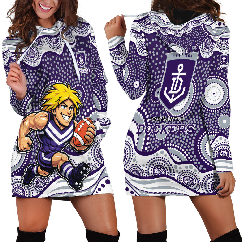 Fremantle Dockers Hoodie Dress Aboriginal Dot Pattern - Football Mascot Heritage Pride