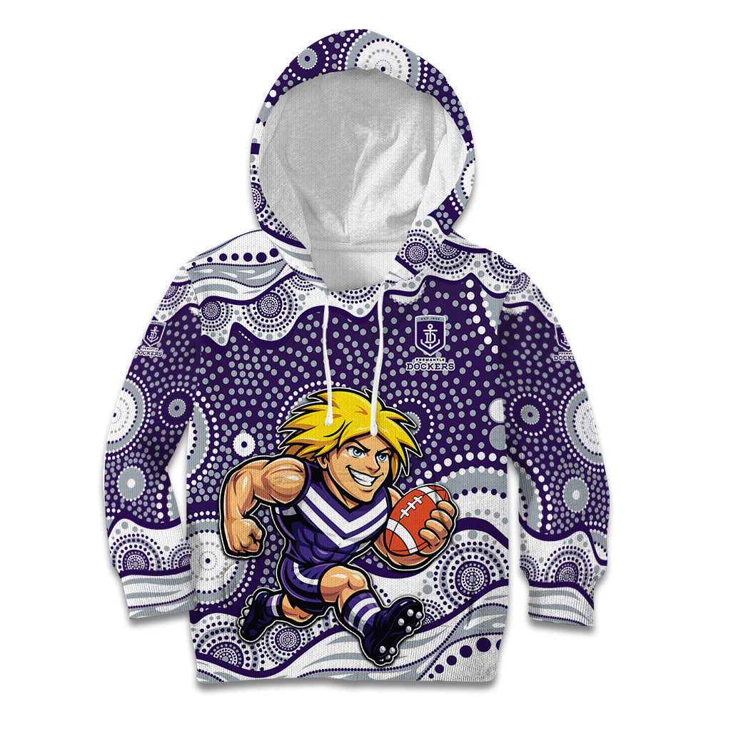 Fremantle Dockers Kid Hoodie Aboriginal Dot Pattern - Football Mascot Heritage Pride