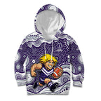 Fremantle Dockers Kid Hoodie Aboriginal Dot Pattern - Football Mascot Heritage Pride