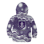 Fremantle Dockers Kid Hoodie Aboriginal Dot Pattern - Football Mascot Heritage Pride