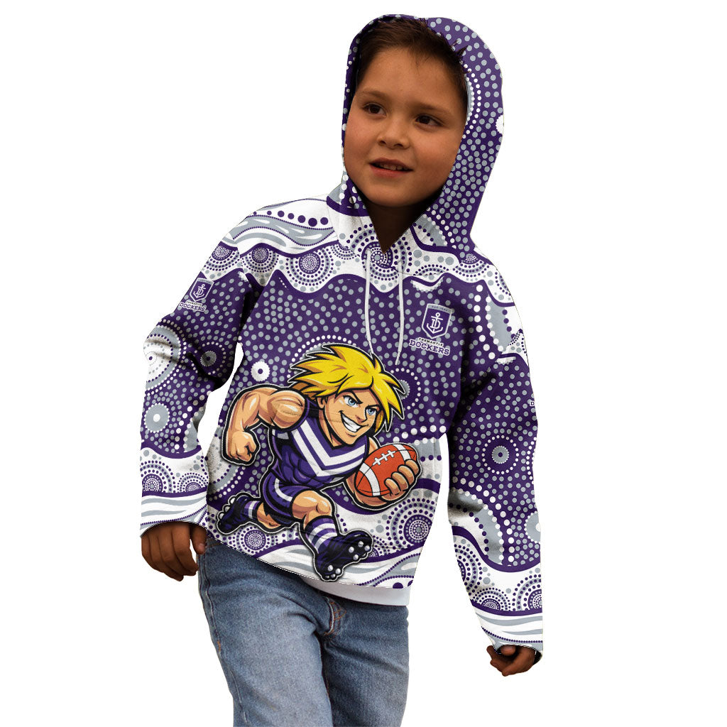 Fremantle Dockers Kid Hoodie Aboriginal Dot Pattern - Football Mascot Heritage Pride