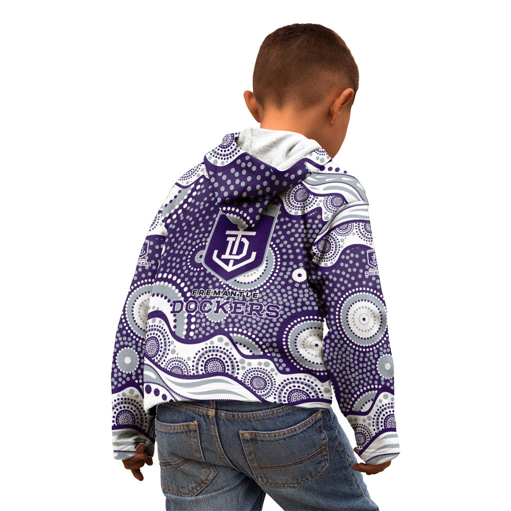 Fremantle Dockers Kid Hoodie Aboriginal Dot Pattern - Football Mascot Heritage Pride