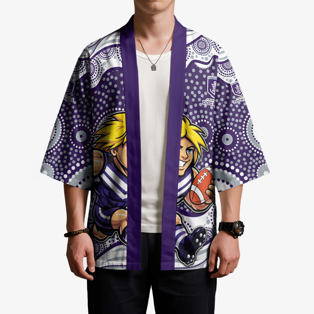 Fremantle Dockers Kimono Aboriginal Dot Pattern - Football Mascot Heritage Pride