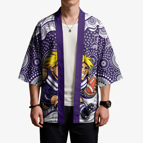 Fremantle Dockers Kimono Aboriginal Dot Pattern - Football Mascot Heritage Pride