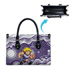 Fremantle Dockers Leather Bag Aboriginal Dot Pattern - Football Mascot Heritage Pride