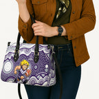 Fremantle Dockers Leather Bag Aboriginal Dot Pattern - Football Mascot Heritage Pride