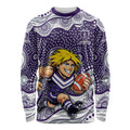 Fremantle Dockers Long Sleeve Shirt Aboriginal Dot Pattern - Football Mascot Heritage Pride